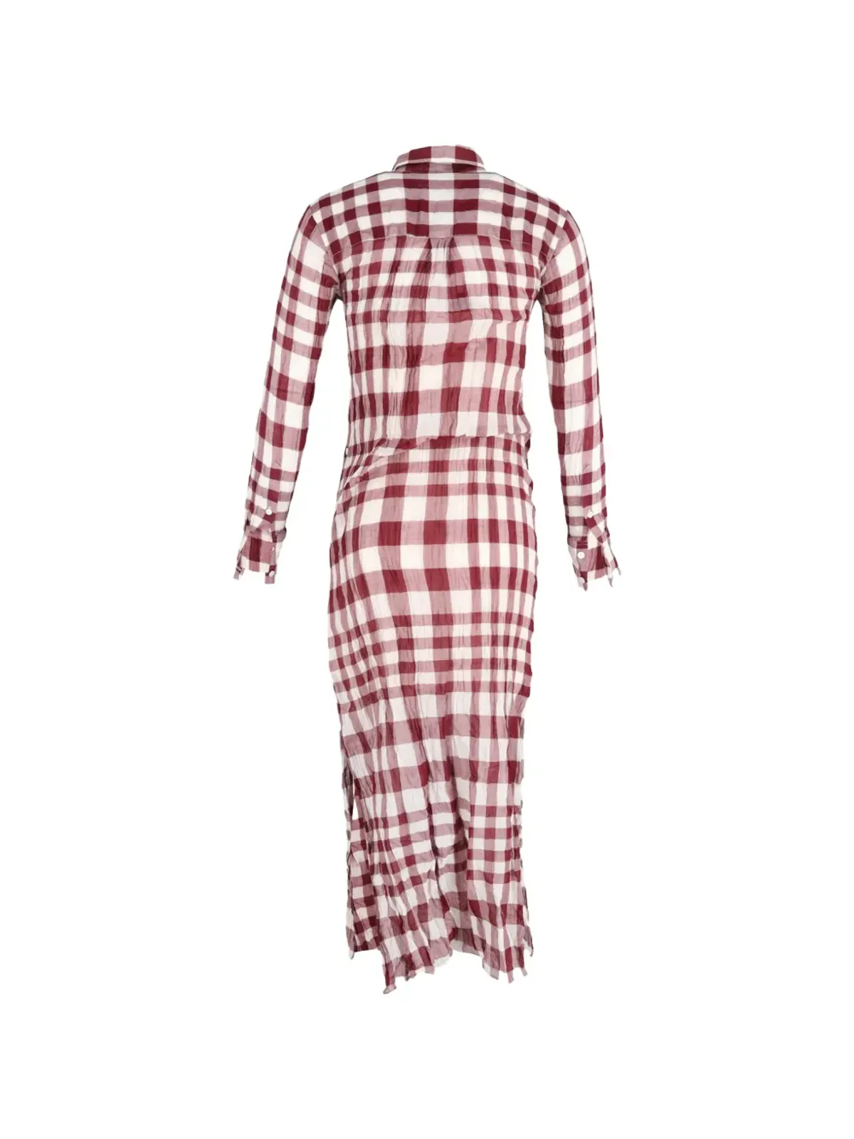 Theory ビンテージ チェック柄シャツドレス レッド - 画像2