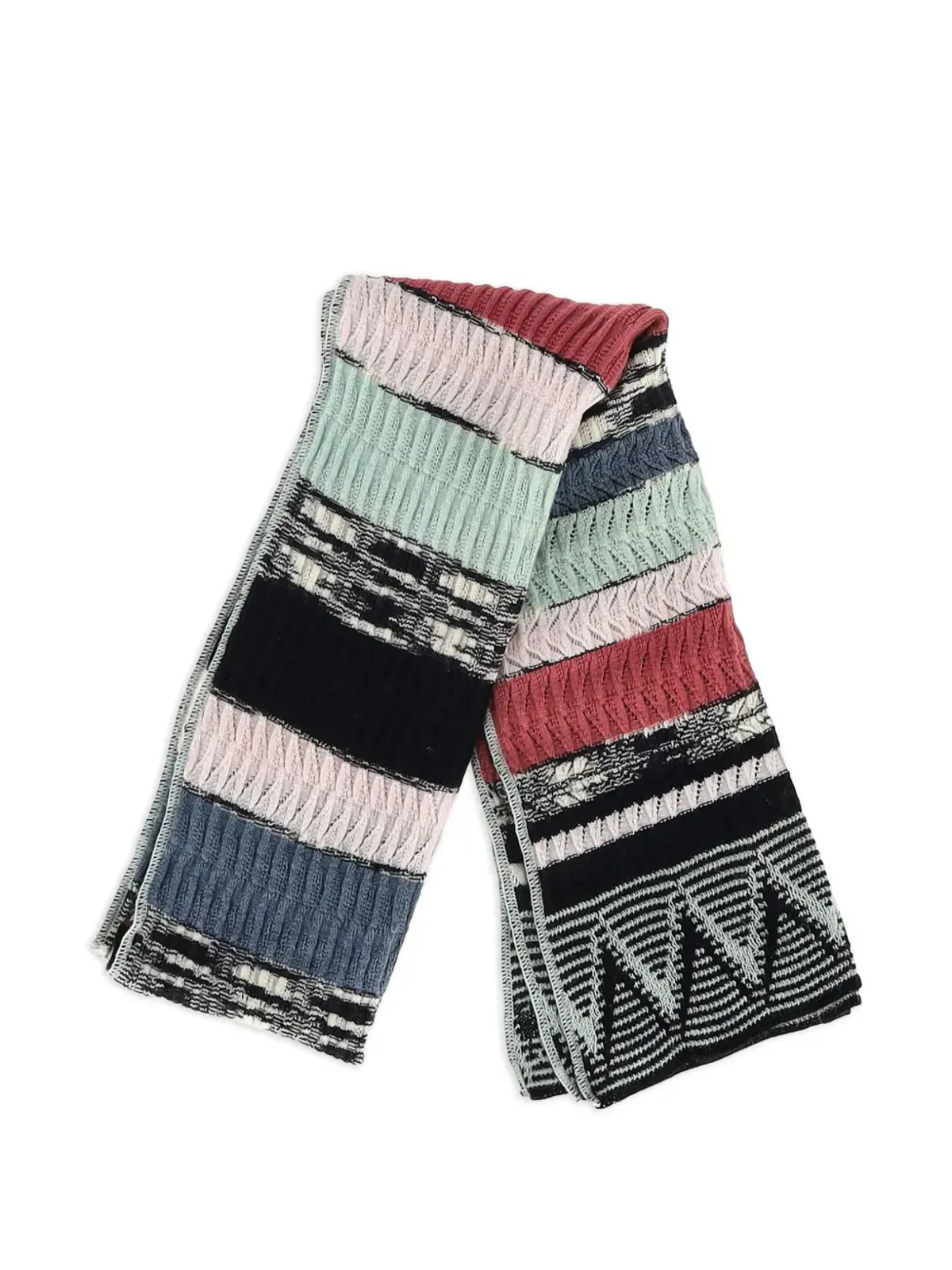 Missoni Pre-Owned ジグザグニットスカーフ - 画像2
