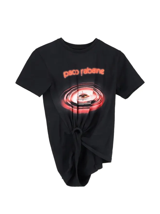 Paco Rabanne Pre-Owned Paco Rabanne Pre-Owned ドロップギャザーTシャツの商品画像