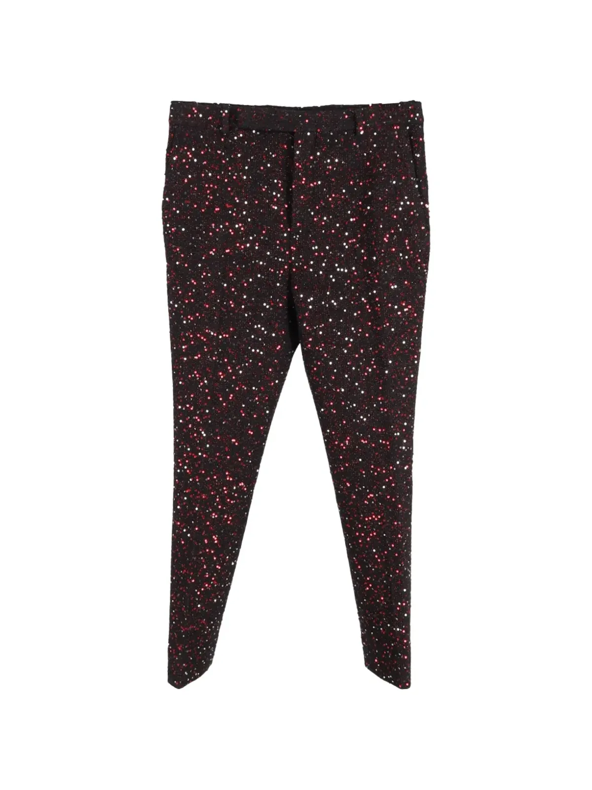 Saint Laurent Pre-Owned スパンコールパンツ レッド - 画像1