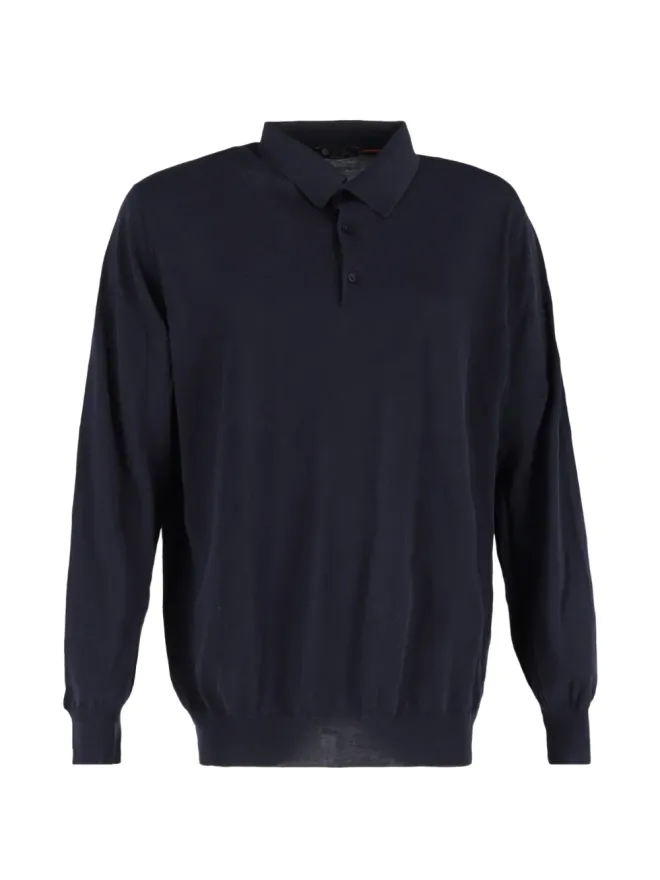Loro Piana Pre-Owned Loro Piana Pre-Owned 長袖ポロシャツ ブルーの商品画像