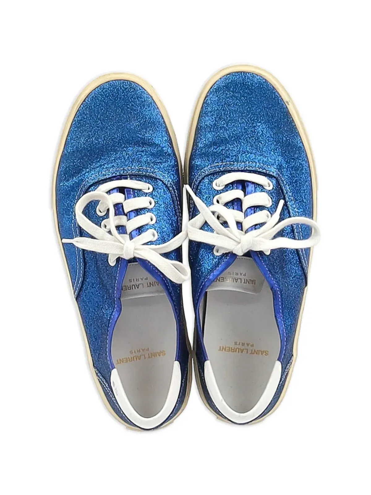 Saint Laurent Pre-Owned グリッター ローカットスニーカー - 画像4