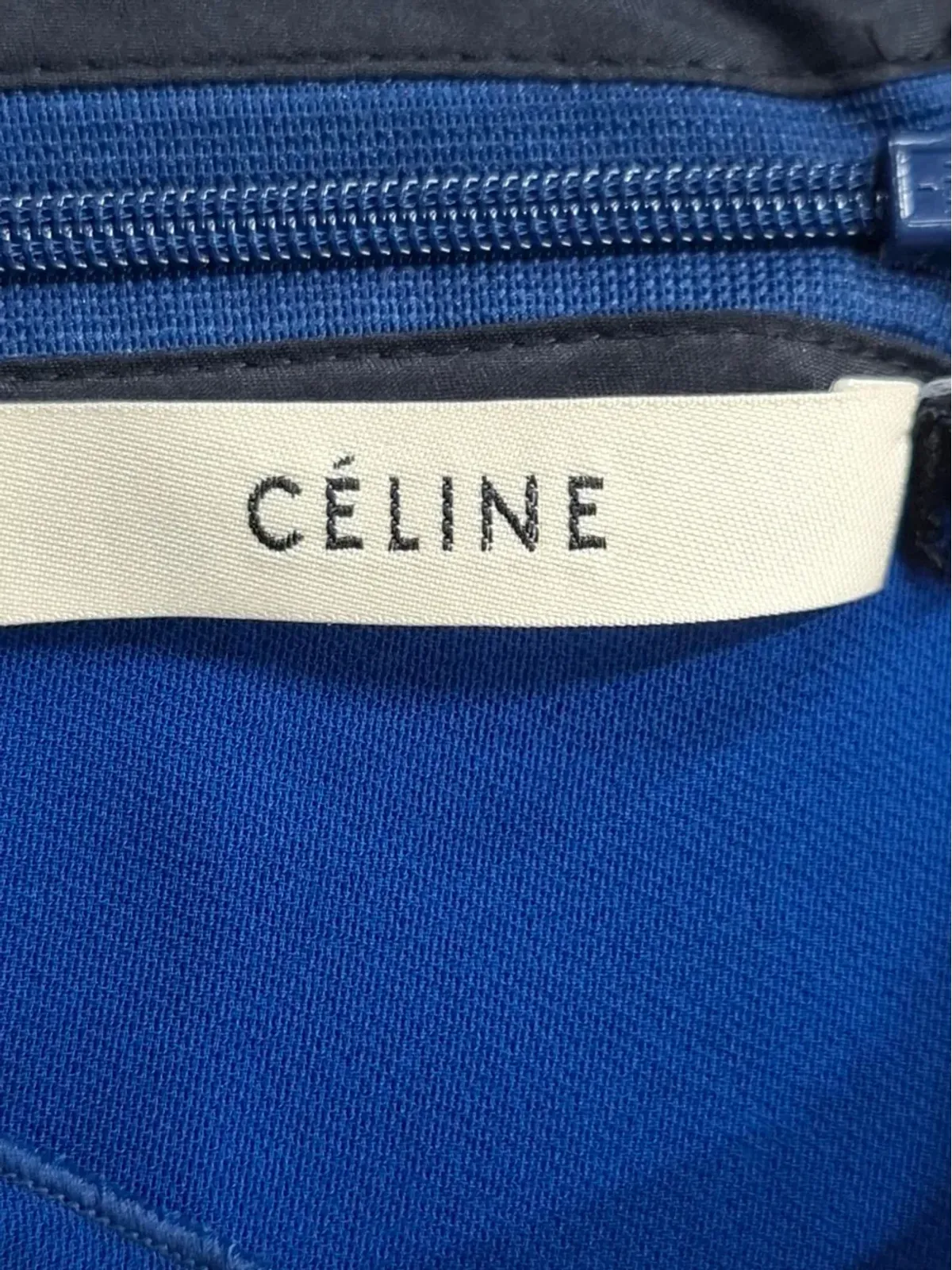 Celine Pre-Owned クルーネック シルク ミニドレス - 画像3