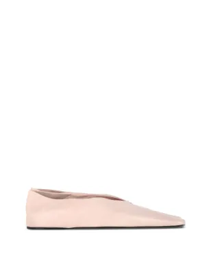 Jil Sander Pre-Owned square-toe leather ballet flats - Pink - サムネイル1