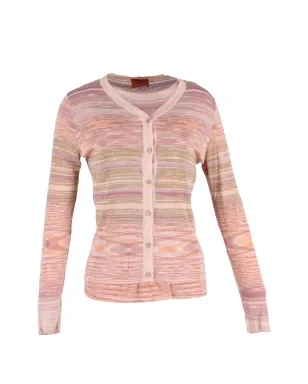 Missoni Pre-Owned ストライプ柄ニット ボタン留めカーディガン - サムネイル1
