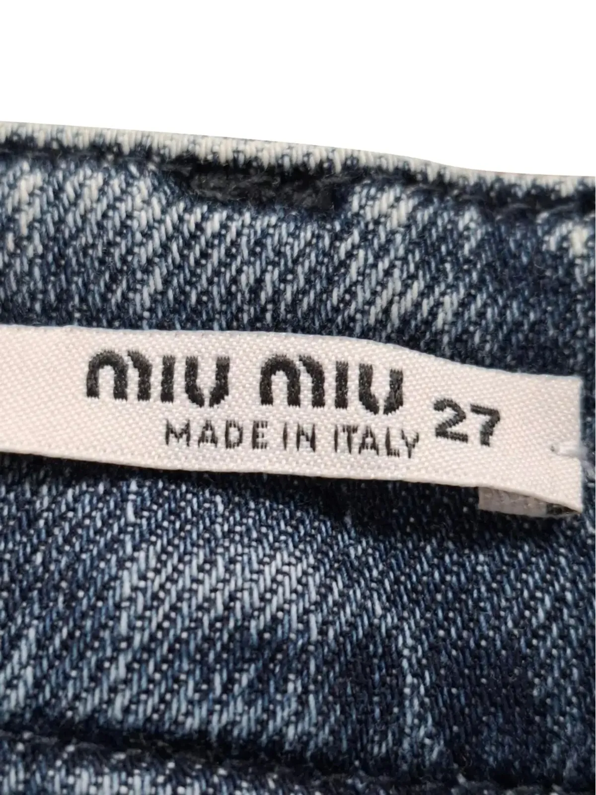 Miu Miu Pre-Owned ウォッシュドデニムジーンズ - ブルー - 画像3