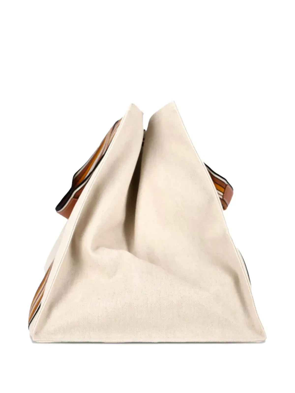 Loro Piana Pre-Owned スーツケース風ストライプ トートバッグ - 画像3