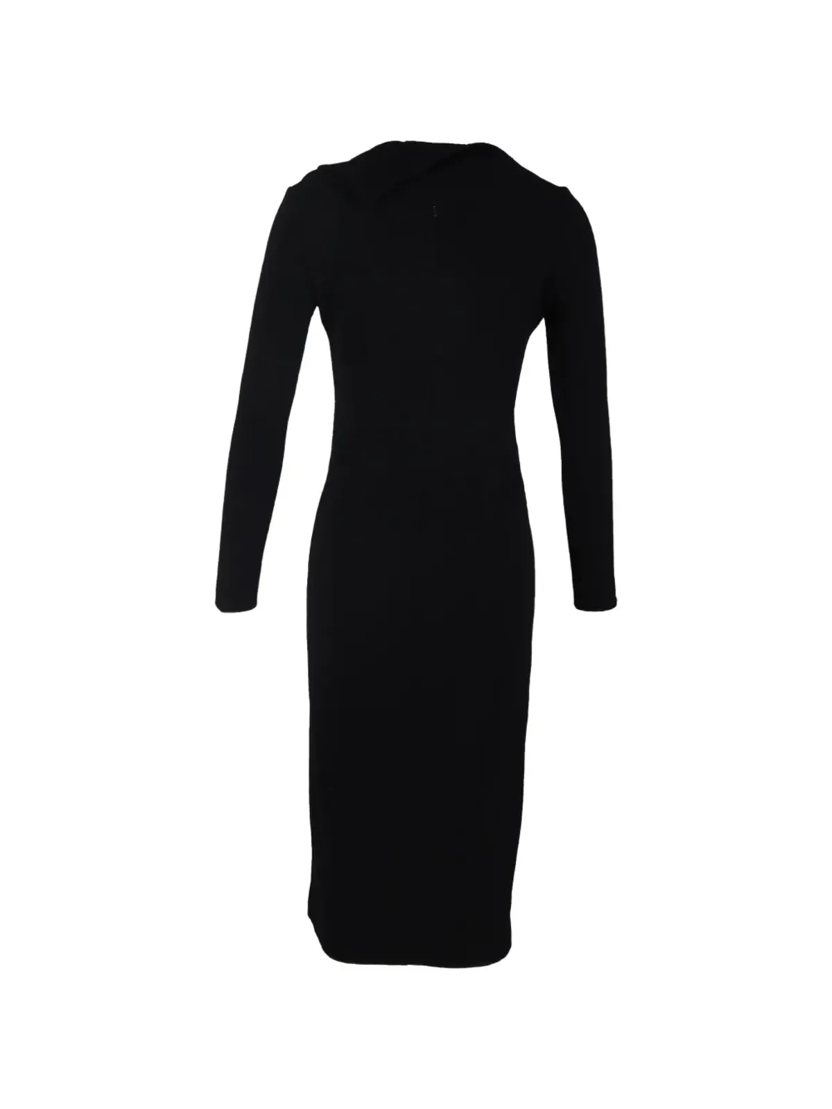 Oscar de la Renta Pre-Owned ドレープ付きアシンメトリーミディドレス - ブラック - 画像2