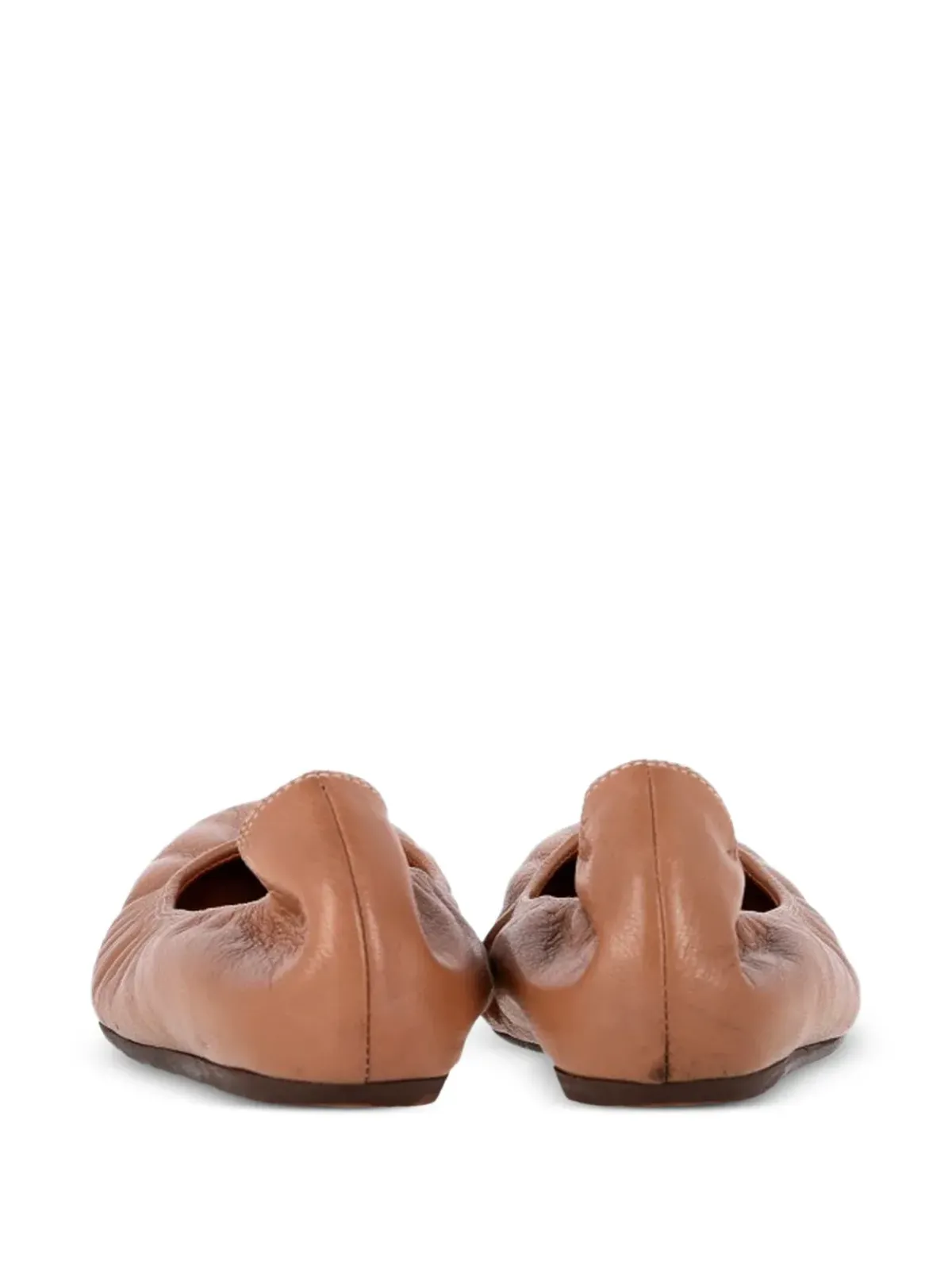 Lanvin Pre-Owned ラウンドトゥ レザー バレエフラット - 画像3