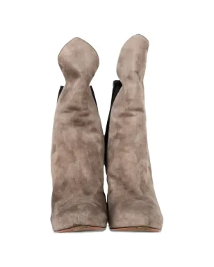 Alaïa Pre-Owned スエードのリアジップアンクルブーツ - サムネイル5