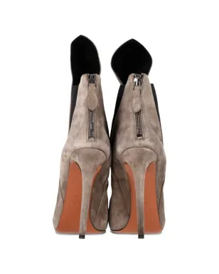 Alaïa Pre-Owned スエードのリアジップアンクルブーツ - サムネイル3