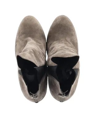 Alaïa Pre-Owned スエードのリアジップアンクルブーツ - サムネイル4