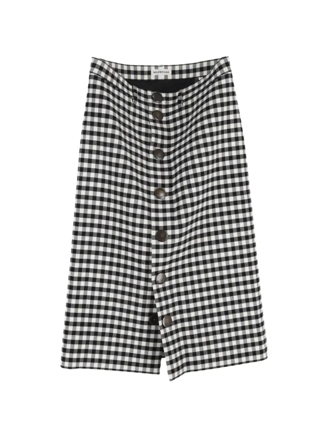 Balenciaga Pre-Owned Balenciaga Pre-Owned ボタンアップ・ミディスカートの商品画像