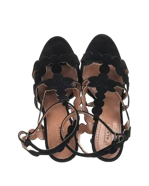 Alaïa Pre-Owned グラディエーター ブラックサンダル - サムネイル4
