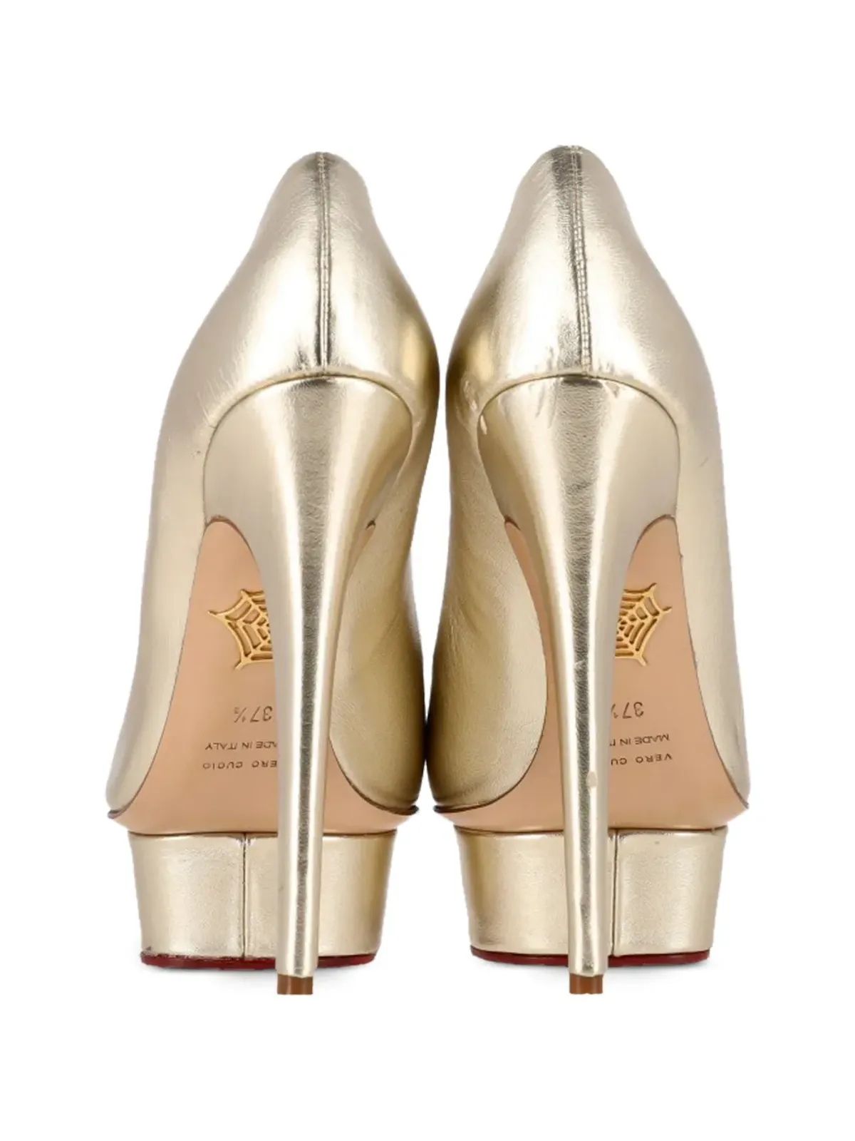 Charlotte Olympia Dollyプラットフォームパンプス ゴールド - 画像2