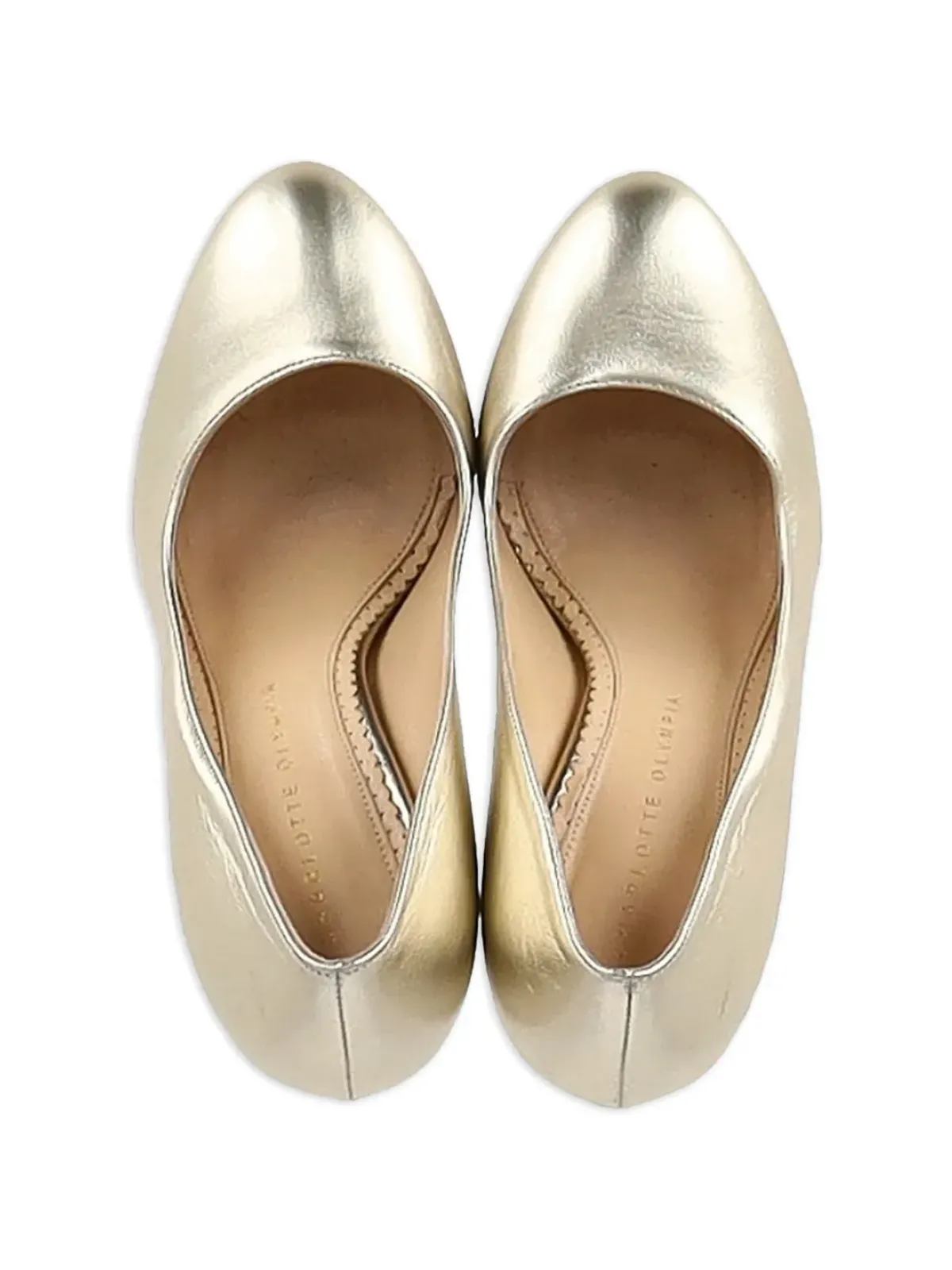 Charlotte Olympia Dollyプラットフォームパンプス ゴールド - 画像3