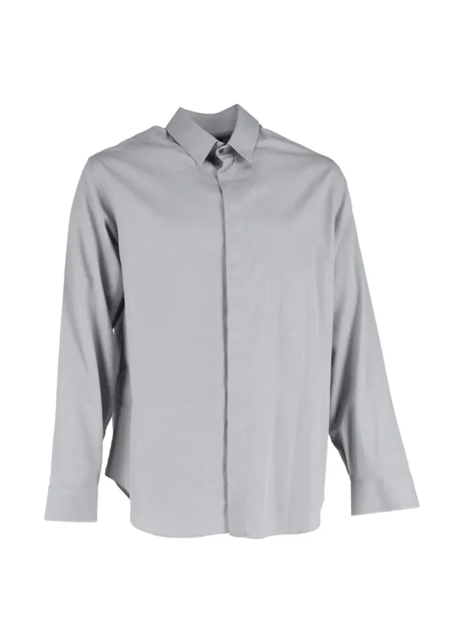 Giorgio Armani Pre-Owned Giorgio Armani ビンテージ グレー コットン 隠しボタン シャツの商品画像