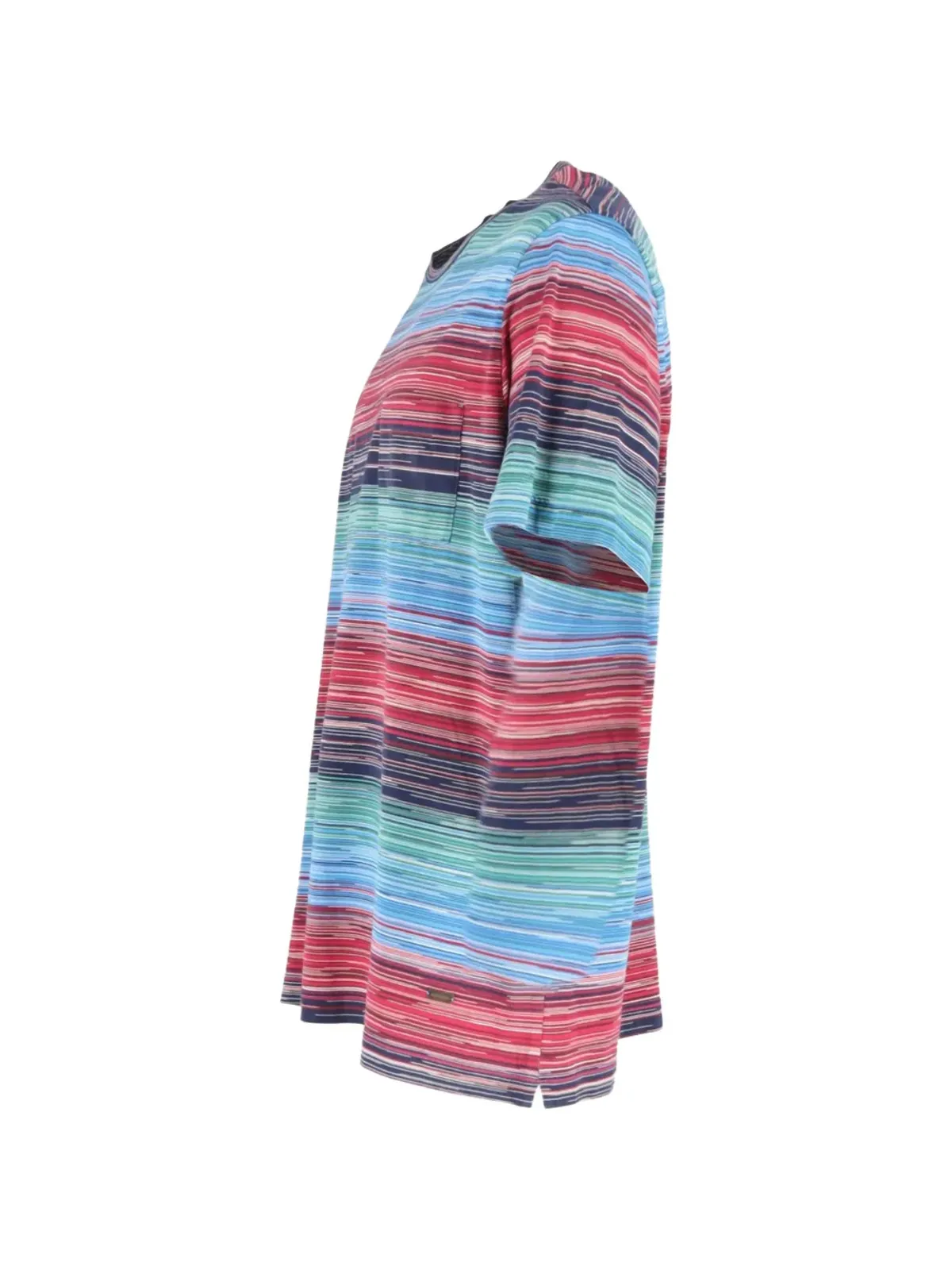 Missoni Pre-Owned プリント胸ポケットTシャツ（ブルー） - 画像3
