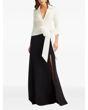Tadashi Shoji ボウディテール Vネック パネルドレス - サムネイル2