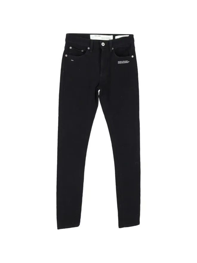 Off-White Pre-Owned Off-White Pre-Owned スリムフィットパンツ - ブラックの商品画像