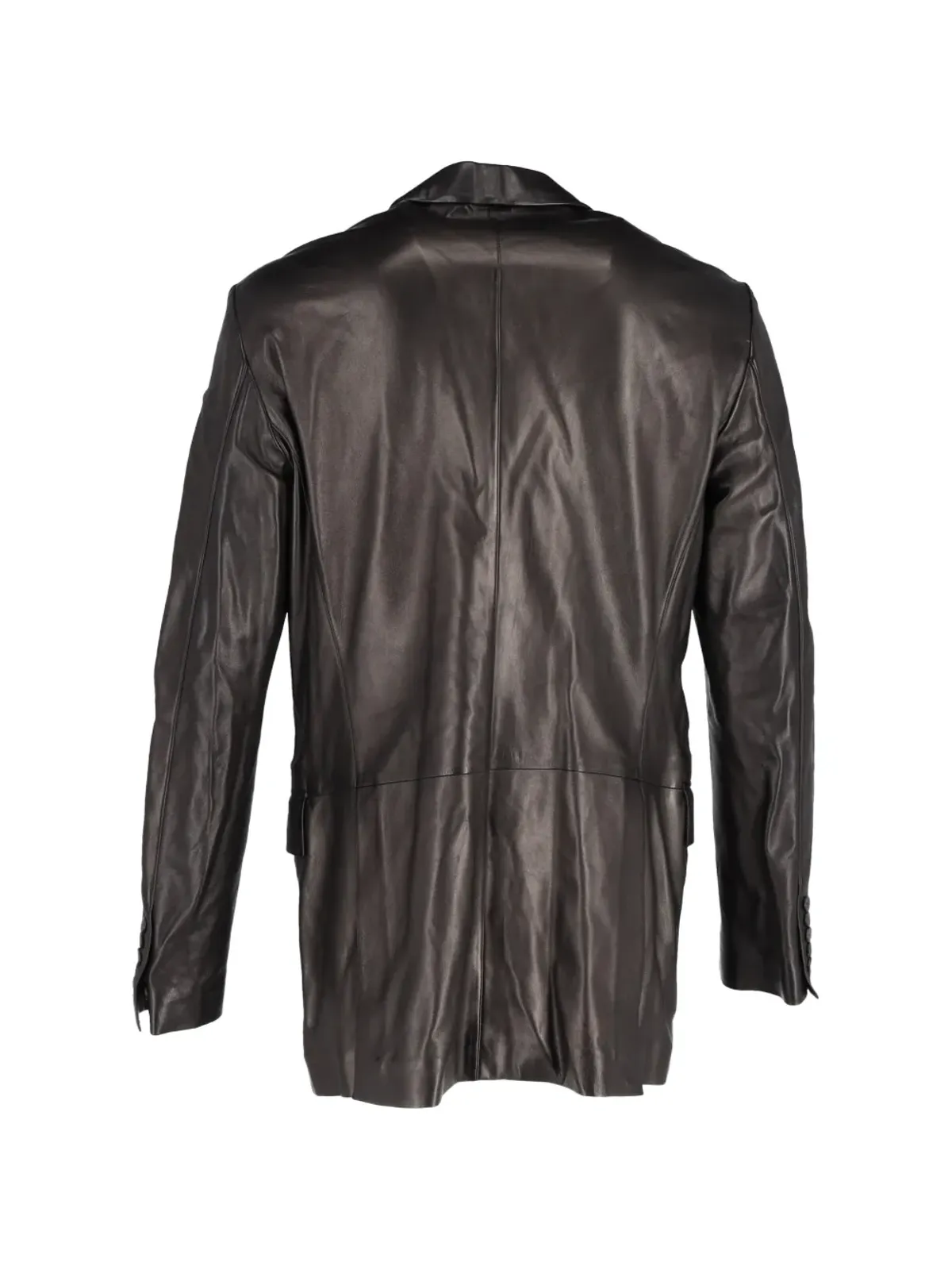 Gucci Pre-Owned シングルブレスト レザーブレザー - 画像2