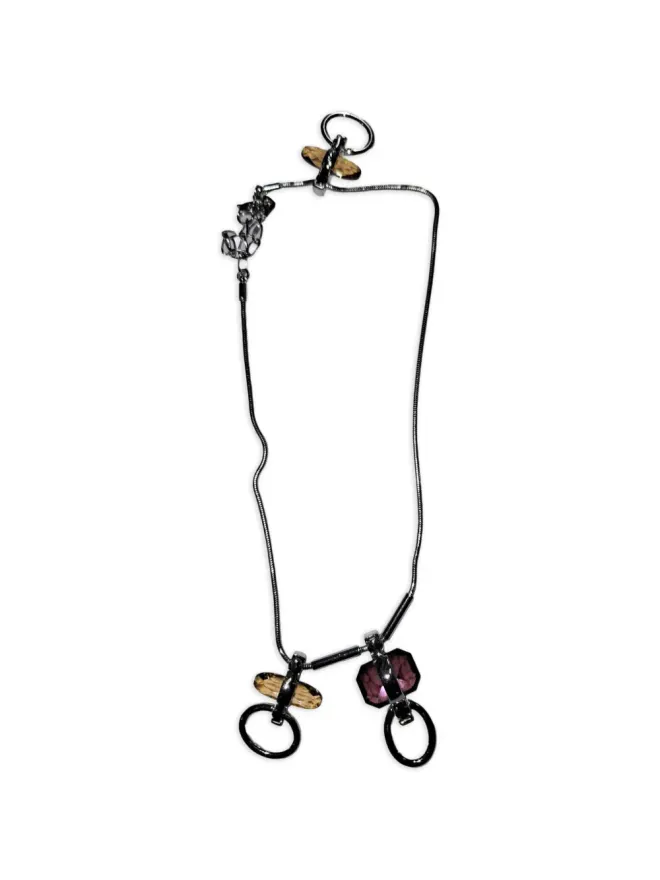 Swarovski Vintage Swarovski Vintage クリスタルペンダント イヤリングとネックレス セット - シルバーの商品画像