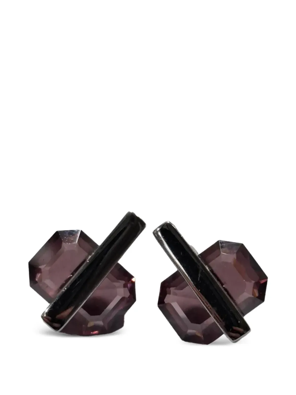 Swarovski Vintage クリスタルペンダント イヤリングとネックレス セット - シルバー - 画像5