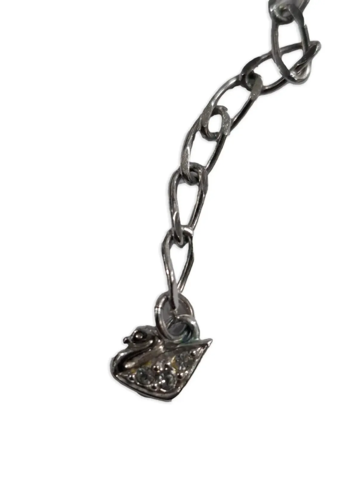 Swarovski Vintage クリスタルペンダント イヤリングとネックレス セット - シルバー - 画像4