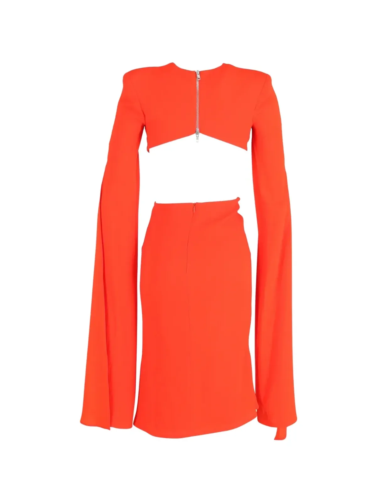 Alex Perry cape-effect cut-out mini dress - Red - 画像3