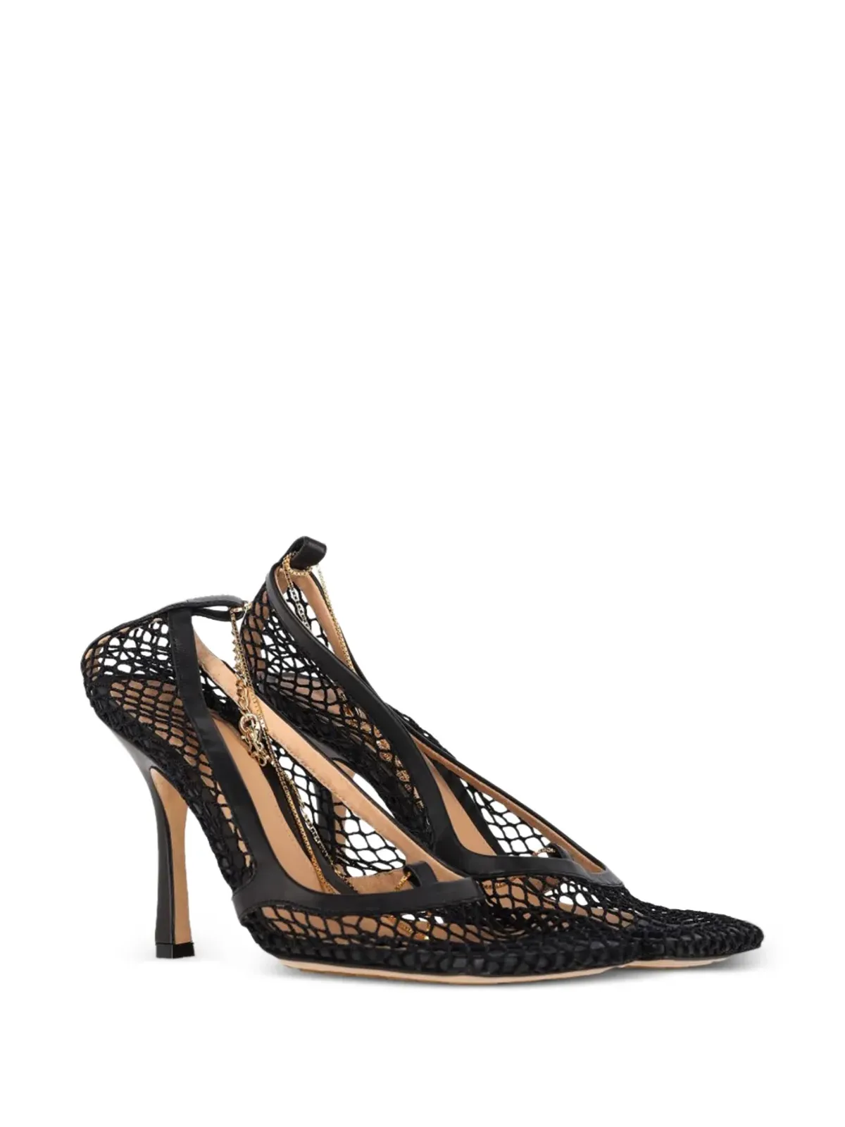 Bottega Veneta Pre-Owned メッシュチェーンパンプス - 画像2