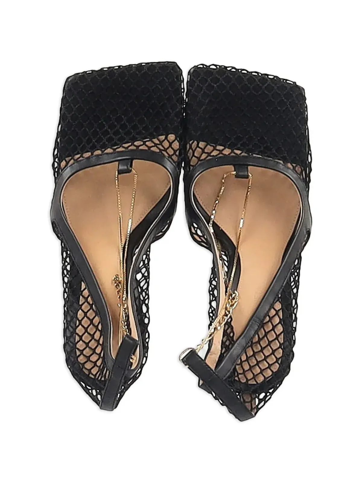 Bottega Veneta Pre-Owned メッシュチェーンパンプス - 画像4