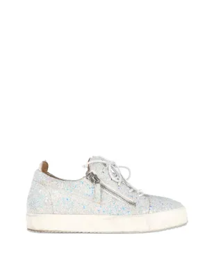 Giuseppe Zanotti Vintage May London グリッターZIPスニーカー（ホワイト） - サムネイル1