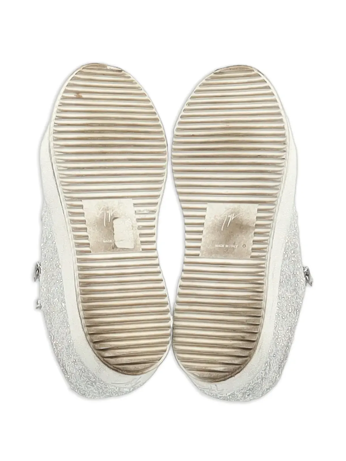 Giuseppe Zanotti Vintage May London グリッターZIPスニーカー（ホワイト） - 画像5