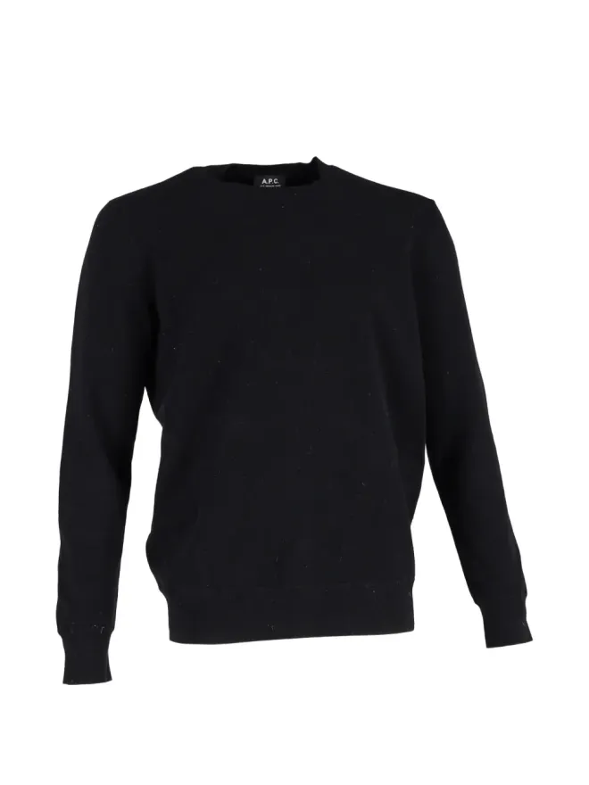 A.P.C. A.P.C. クルーネック ウールセーター - ブラックの商品画像