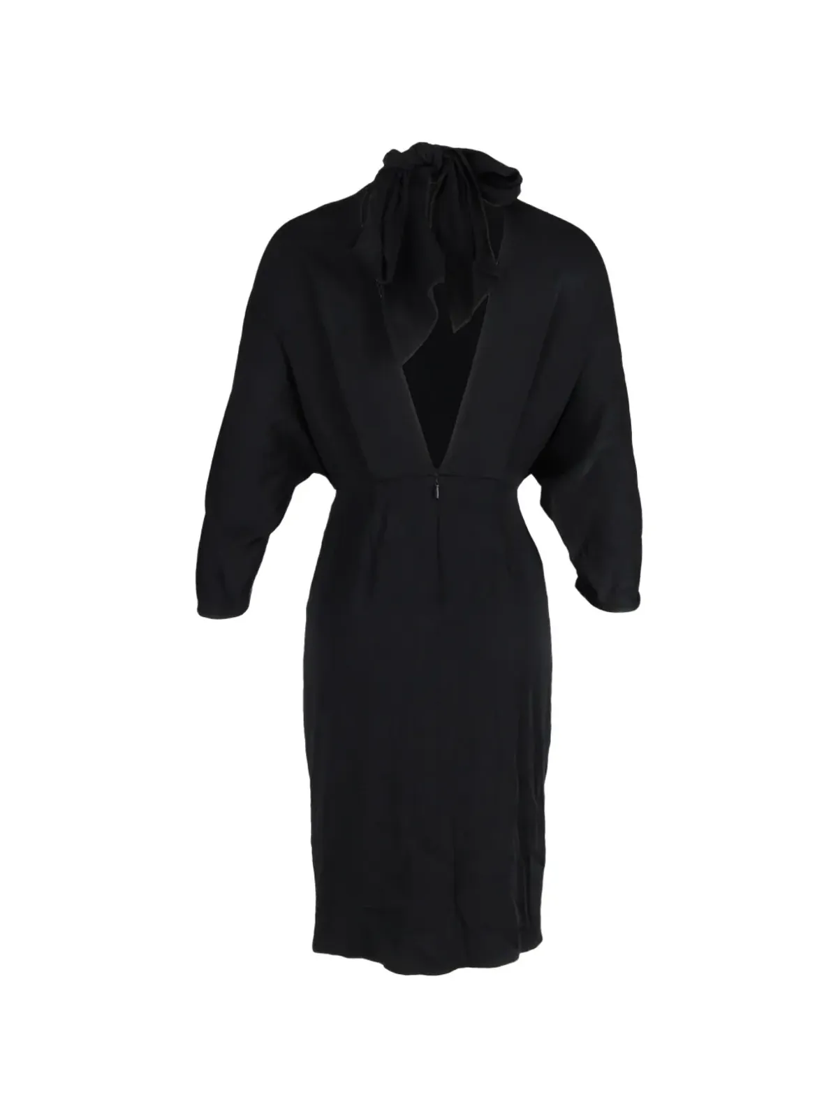 Diane Von Furstenberg Vintage V-neck tie dress - Black - 画像2
