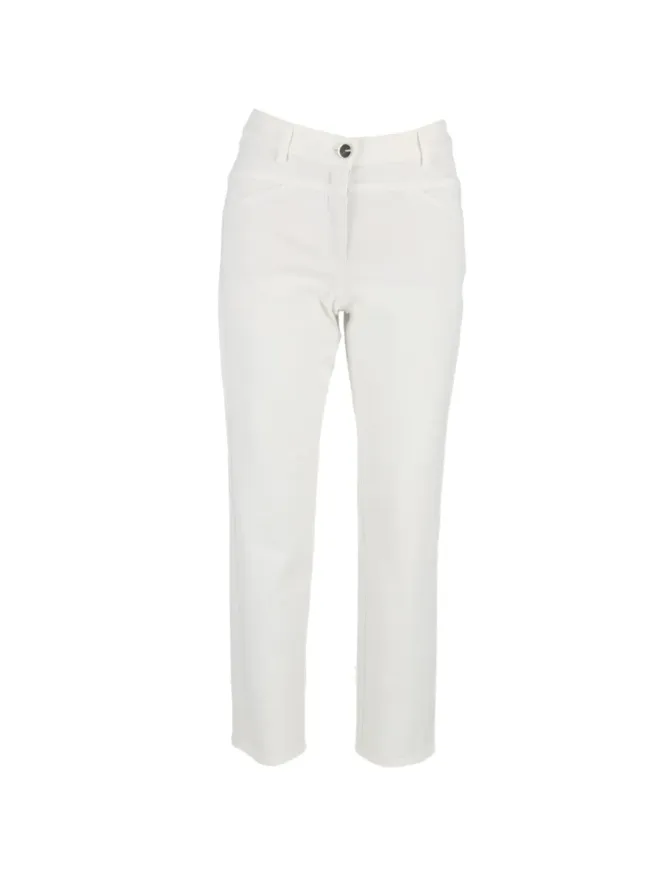 Escada Pre-Owned Escada Pre-Owned ハイライズストレートレッグパンツ - Whiteの商品画像