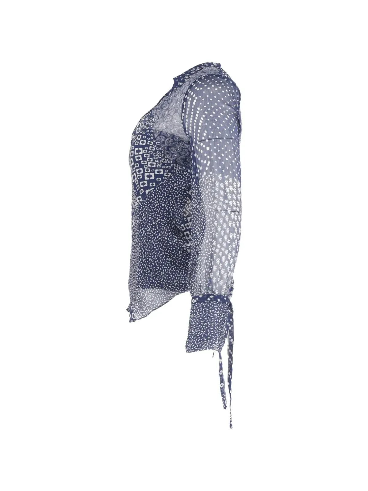 Diane Von Furstenberg Vintage プリントVネック ブラウス - 画像3
