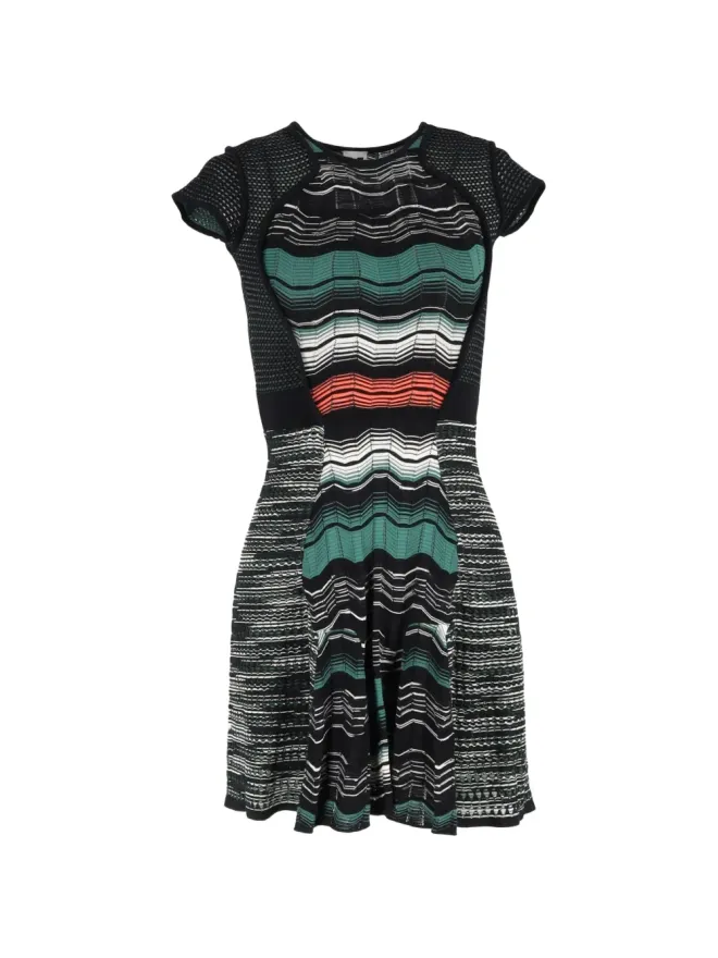 Missoni Pre-Owned Missoni Pre-Owned 波柄ニットミニドレス - ブラックの商品画像