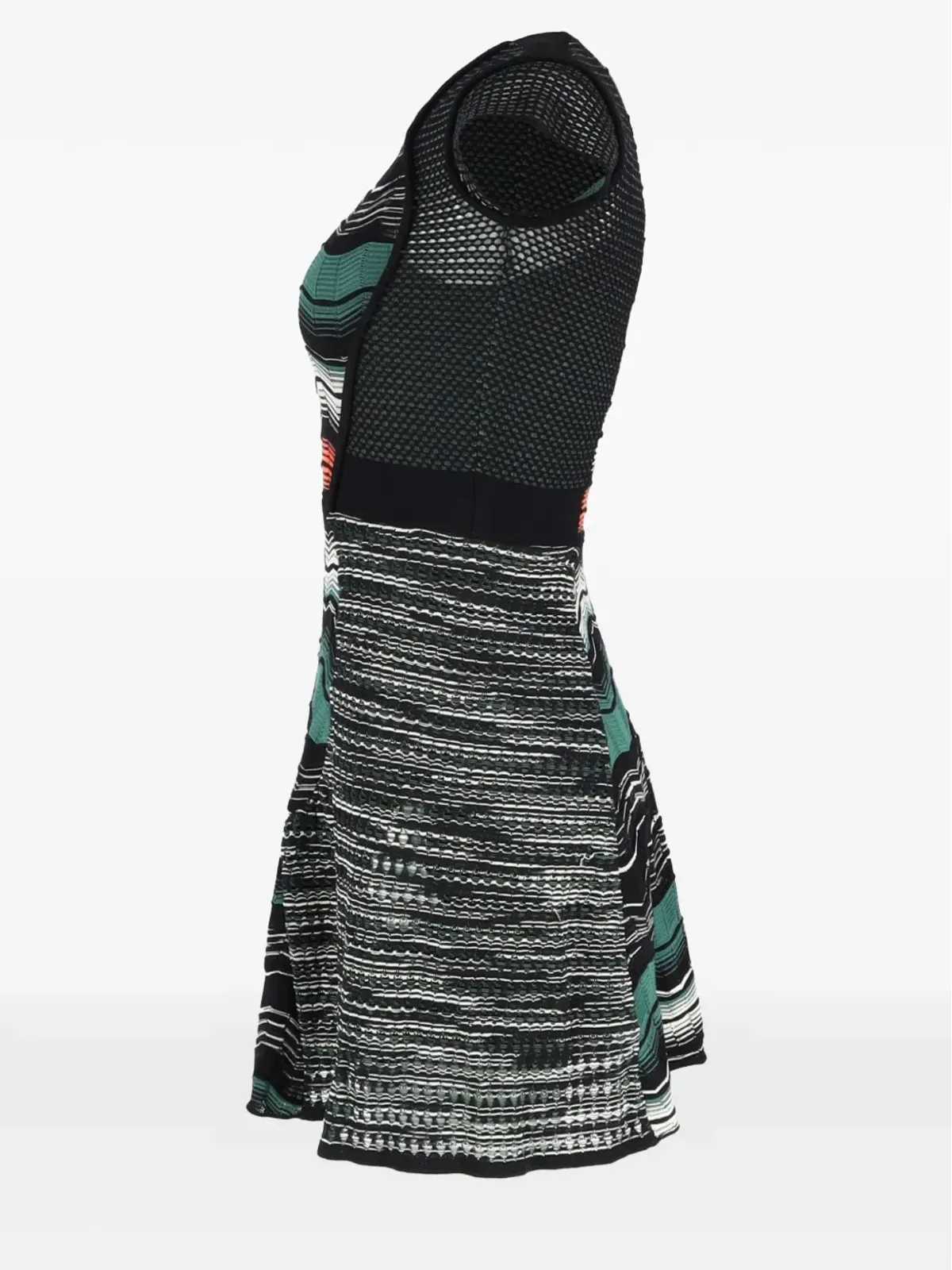 Missoni Pre-Owned 波柄ニットミニドレス - ブラック - 画像2