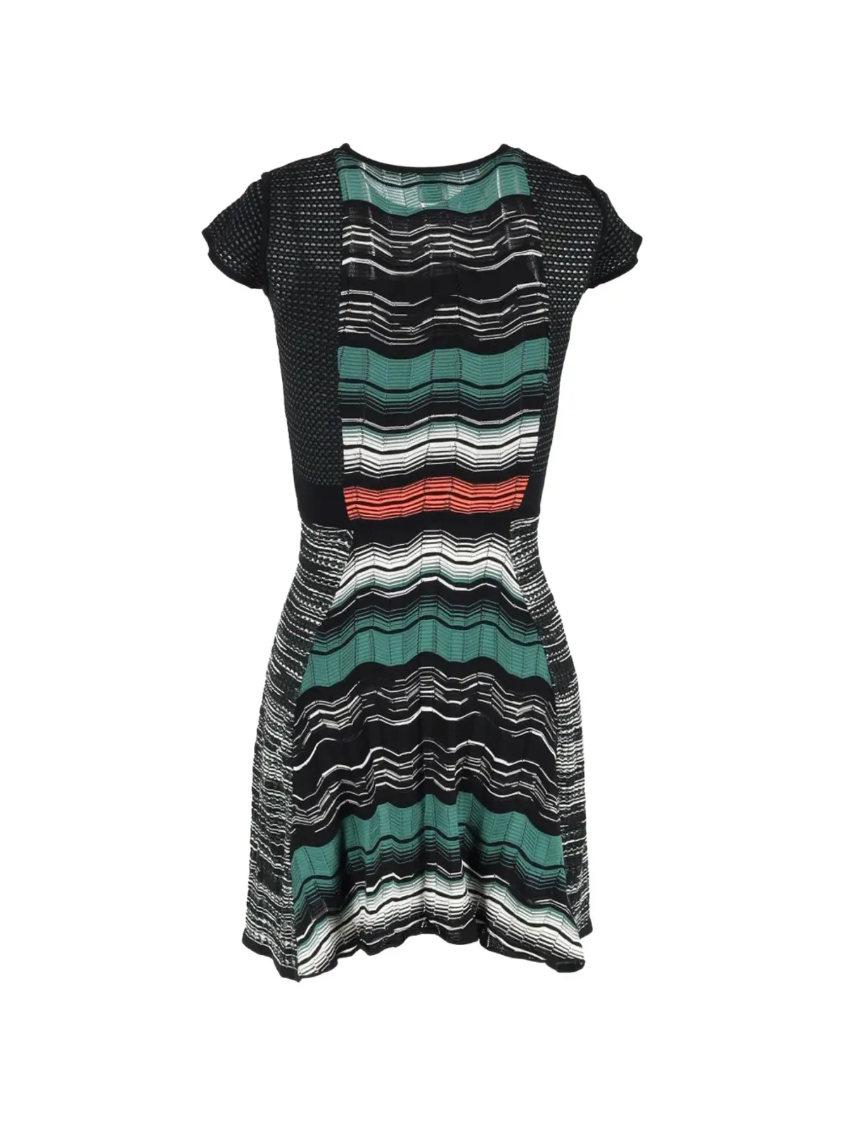 Missoni Pre-Owned 波柄ニットミニドレス - ブラック - 画像3