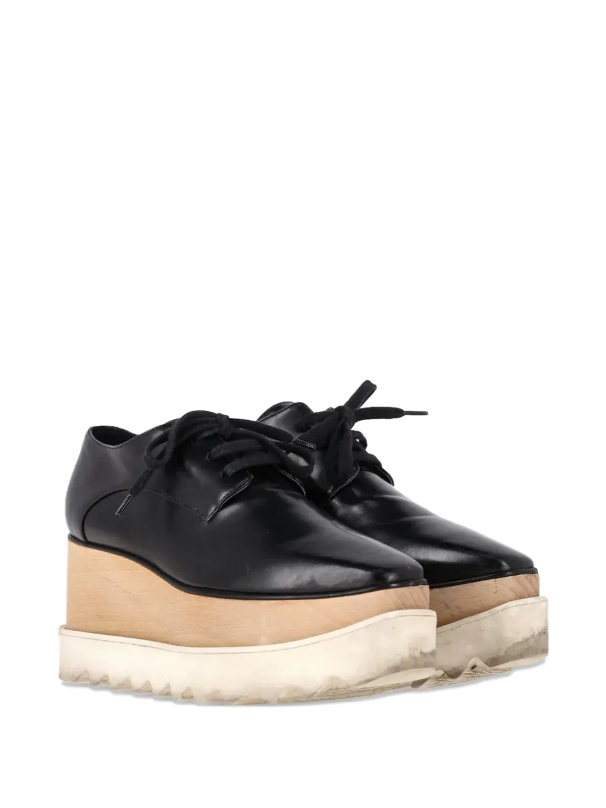 Stella McCartney Pre-Owned エリース プラットフォーム ダービーシューズ ブラック - 画像2