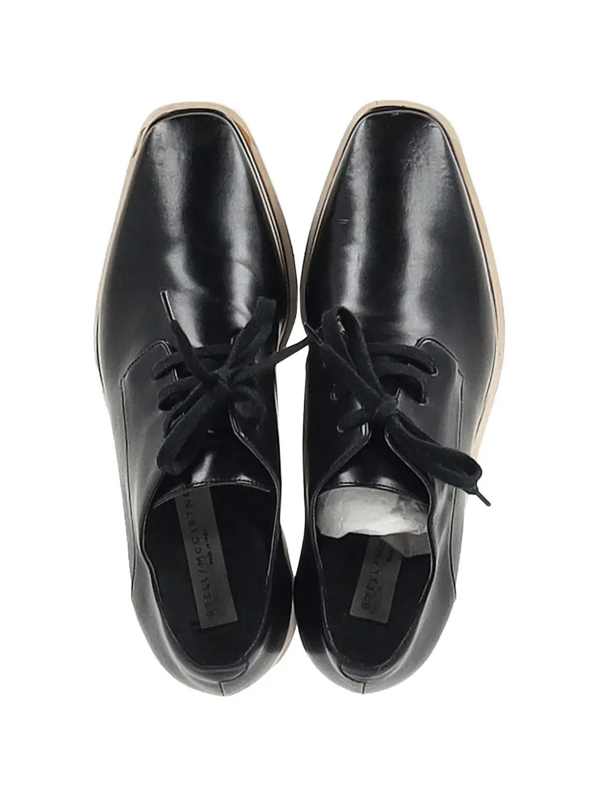 Stella McCartney Pre-Owned エリース プラットフォーム ダービーシューズ ブラック - 画像4