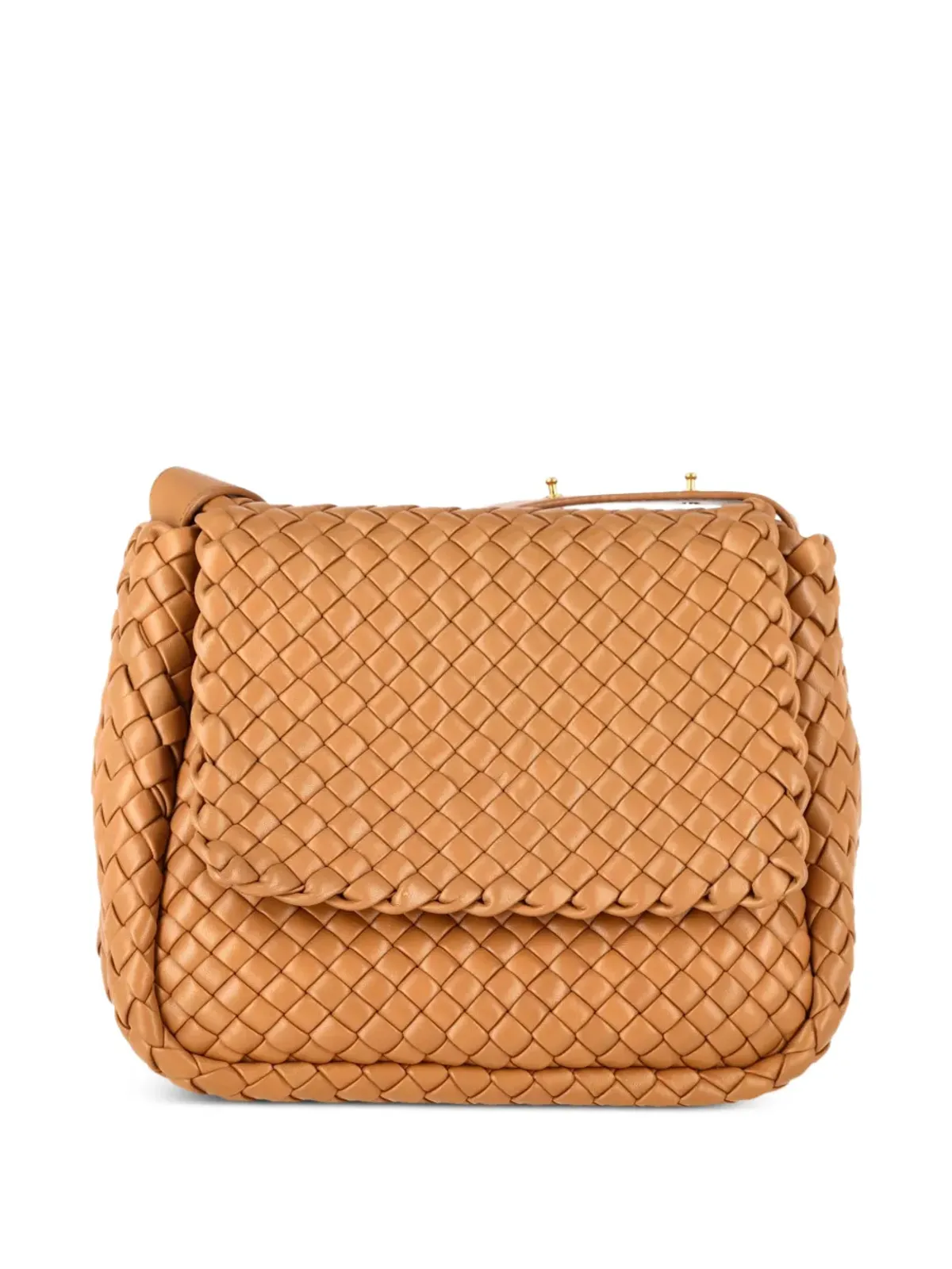 Bottega Veneta Vintage コブルイントレッチアートレザー ショルダーバッグ - 画像1