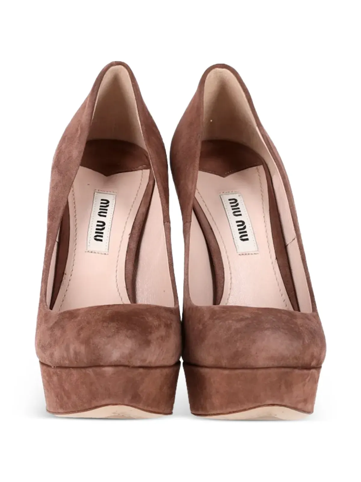 Miu Miu Pre-Owned プラットフォームスエードパンプス - 画像5