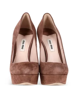 Miu Miu Pre-Owned プラットフォームスエードパンプス - サムネイル5