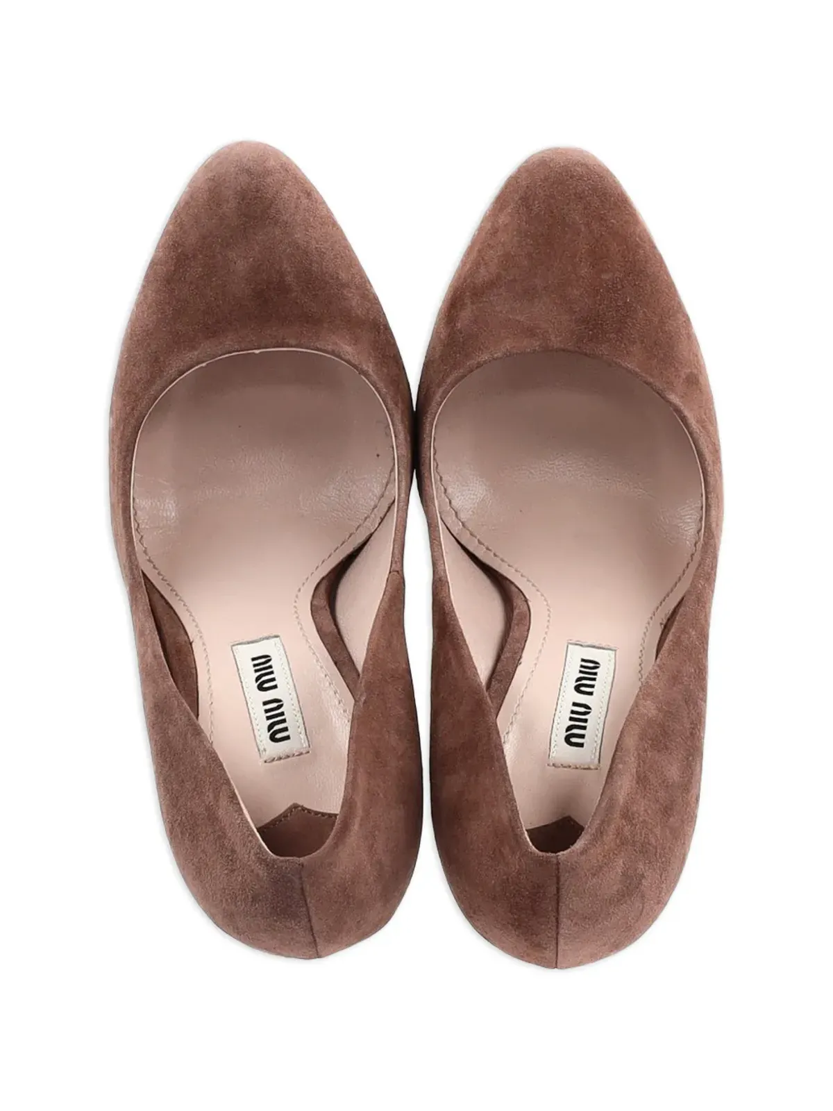 Miu Miu Pre-Owned プラットフォームスエードパンプス - 画像4