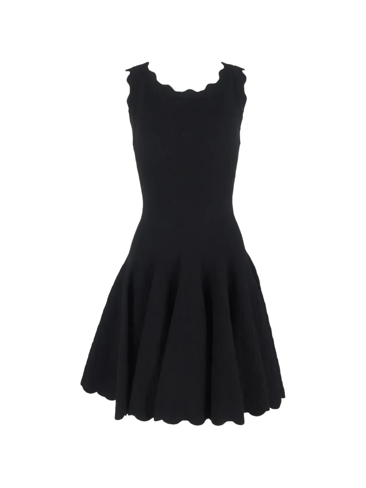 Alaïa Pre-Owned スカラップネックのミニドレス - 画像1