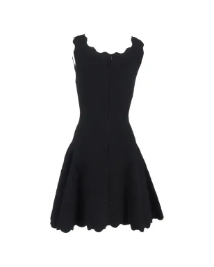Alaïa Pre-Owned スカラップネックのミニドレス - サムネイル2