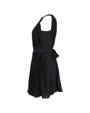Diane Von Furstenberg Vintage プリーツミニドレス - ブラック - サムネイル3