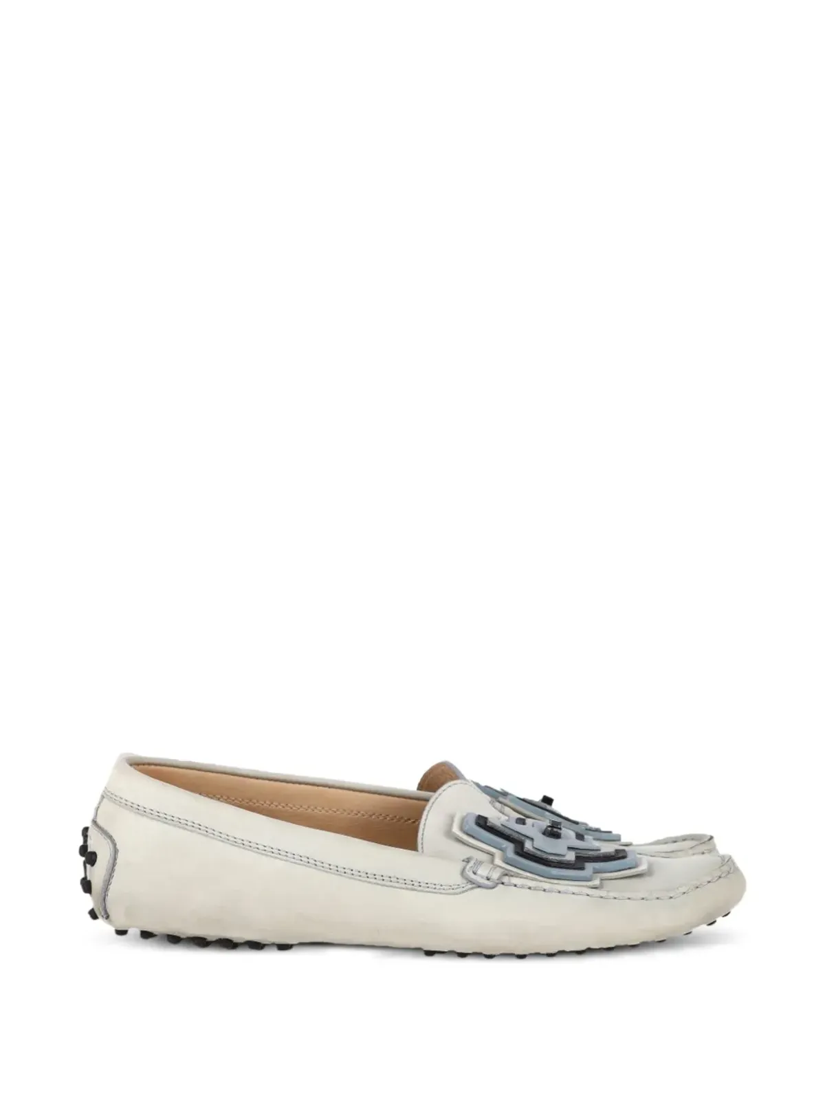 Tod's Vintage ヌバック アプリケーション ディテール ローファー - 画像1